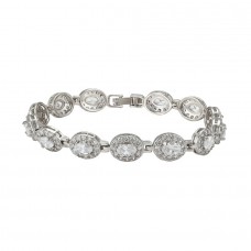 Eleganta rokassprādze ar caurspīdīgu cirkonu